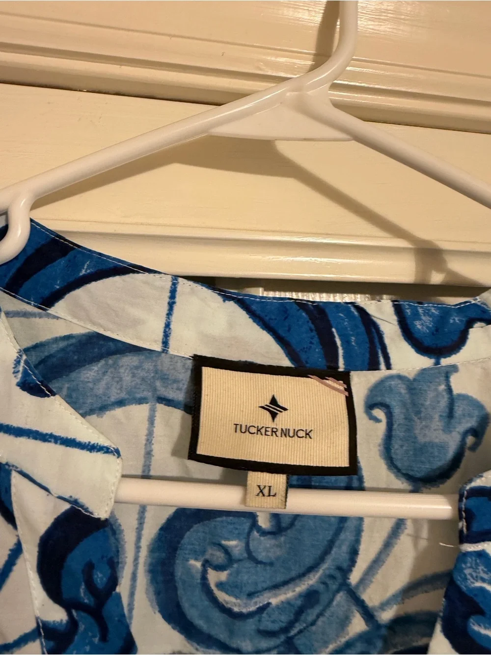 Tuckernuck blue and white Majolica tile print tunic-style dress - Picture 2 of 3